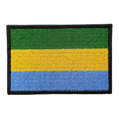 Gabon Bayrağı Nakış Patch Peç