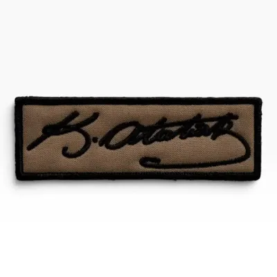 Atatürk İmzalı Kahverengi Peç Patch