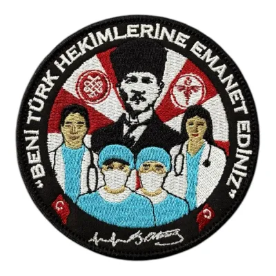 14 Mart Tıp Bayramı Özel Hatıra Nakış Patch Peç