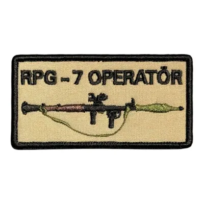 Tanksavar RPG-7 Operatör Patch Nakış Peç