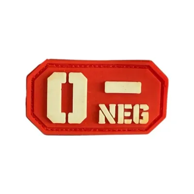 Kırmızı Zemin PVC 0 Negatif Kan Grubu Peç