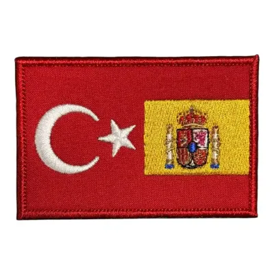 Türkiye İspanya Bayrağı Peç Nakış Patch