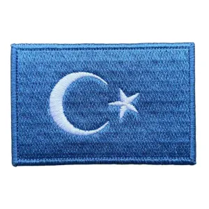 dogu turkistan bayragi patch nakis arma