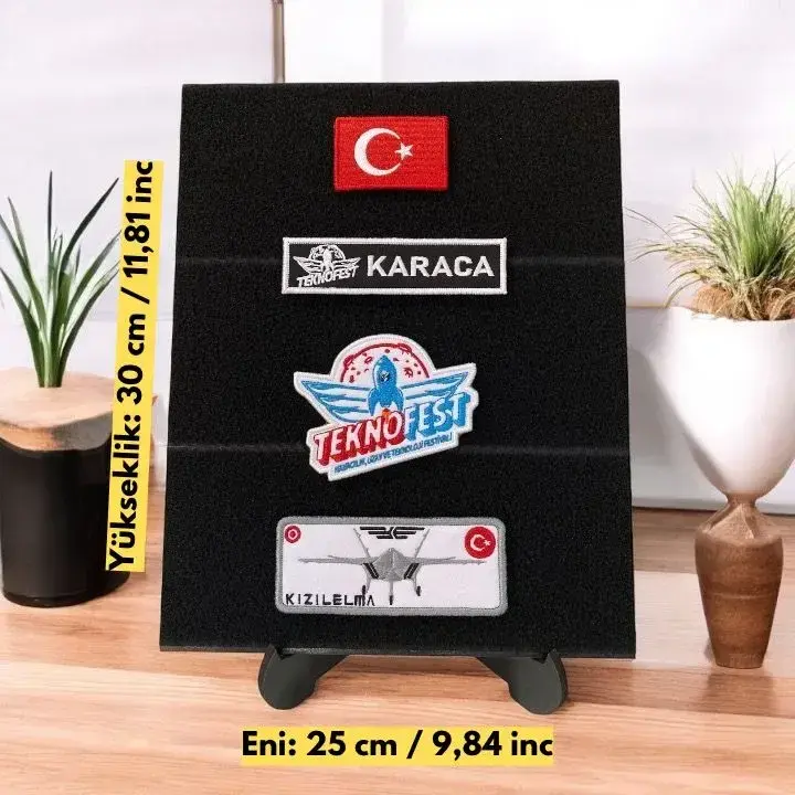 masaustu pec arma patch duvari 25x30 cm