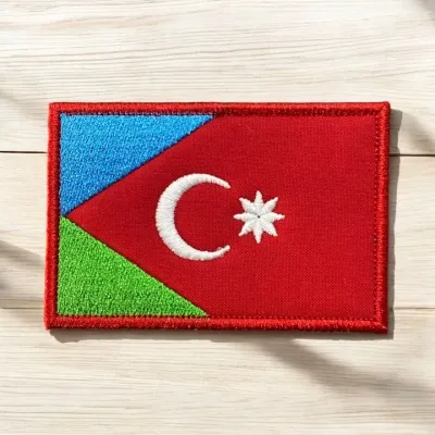 Güney Azerbaycan Bayrağı Peçi Patch Nakış