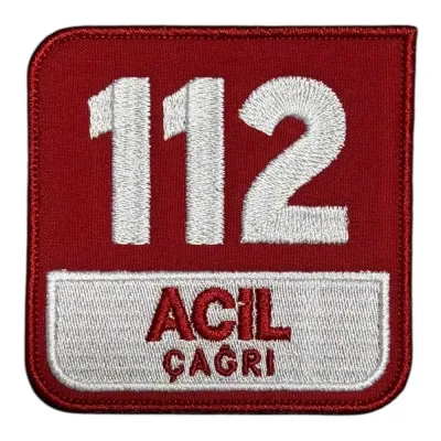112 Acil Çağrı Nakış Patch Peç