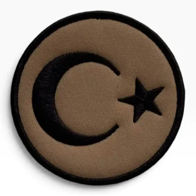 Türk Bayrağı Kahverengi Peç Patch