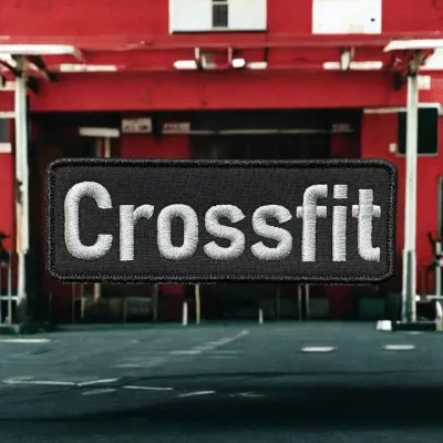Siyah Zemin Crossfit Yazılı Patch Arkası Cırtlı