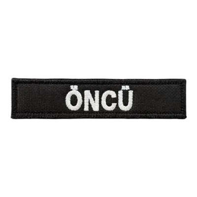 Siyah Zemin Öncü Yazılı Nakış Patch