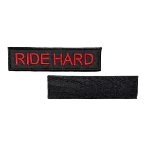 siyah zemin ride hard yazili patch pec cirtli