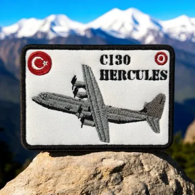 C130 Hercules Nakliye Uçağı Nakış Patch