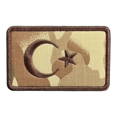 Özel Kuvvetler Kamuflajı Türk Bayrağı Nakış Patch