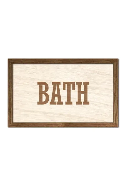 BATH - Banyo Ahşap Duvar Dekorasyonu — Ceviz