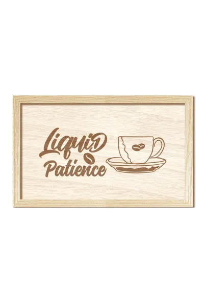 Liquid Patience - Sıvı Sabır,  Ahşap Mutfak, Kahve Köşesi Duvar Dekorasyonu — Natural