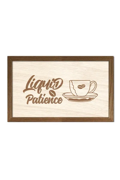 Liquid Patience - Sıvı Sabır,  Ahşap Mutfak, Kahve Köşesi Duvar Dekorasyonu — Ceviz