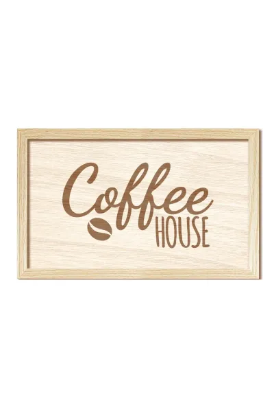 Coffee House - Kahve Evi, Ahşap Mutfak Duvar dekorasyonu