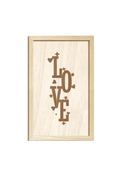 Love - Aşk Ahşap Duvar Dekorasyonu