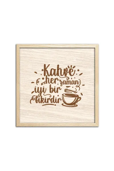 Kahve, her zaman iyi bir fikirdir, Ahşap mutfak, duvar dekorasyonu