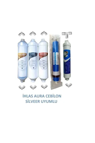 Ihlas Aura Cebilon Plus Silver Platinum Su Arıtma Filtresi 5'li Filtre Seti