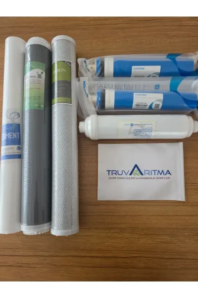 Truva Arıtma 20" Endüstriyel Tip Sediment, GAC, CTO Karbon 2x100 GPD Vontron Membran 12" Post Karbon