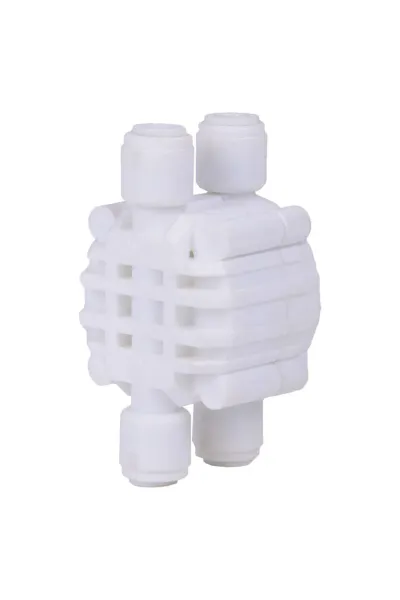 Su Arıtma Shut Off Valf 4 Dört Yollu Şatof Vana Quick 1/4 Inç 3'LÜ