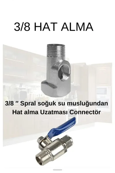 Su Arıtma Hat Alma Aparatı Ve Küresel Vanası 3/8