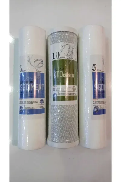 Su Arıtma Filtresi 2 Adet 5 Micron Sediment Filtre 1 10 Micron Adet Block Filtre