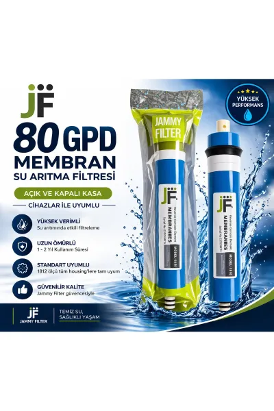 80GPD membran su arıtma filtresi açık ve kapalı kasa cihazlarla uyumlu
