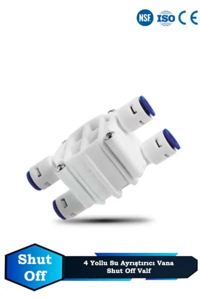 Tüm Su Arıtma Cihazıları İçin 4 Yollu Vana Quick Shut Off Valve