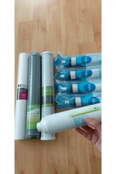 Truva Arıtma 20" Endüstriyel Tip Sediment GAC, CTO Karbon 4x100 GPD Membran, 12" Post Karbon Filtre