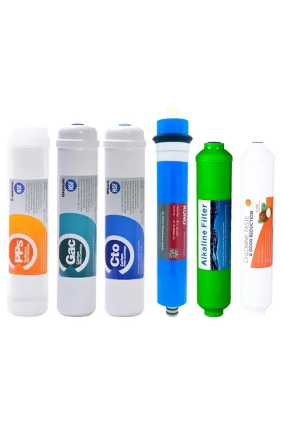 Kapalı Kasa Su Arıtma Cihazı 6lı Inline Filtresi Seti 6 Aşamalı Lg & Kuno Membran