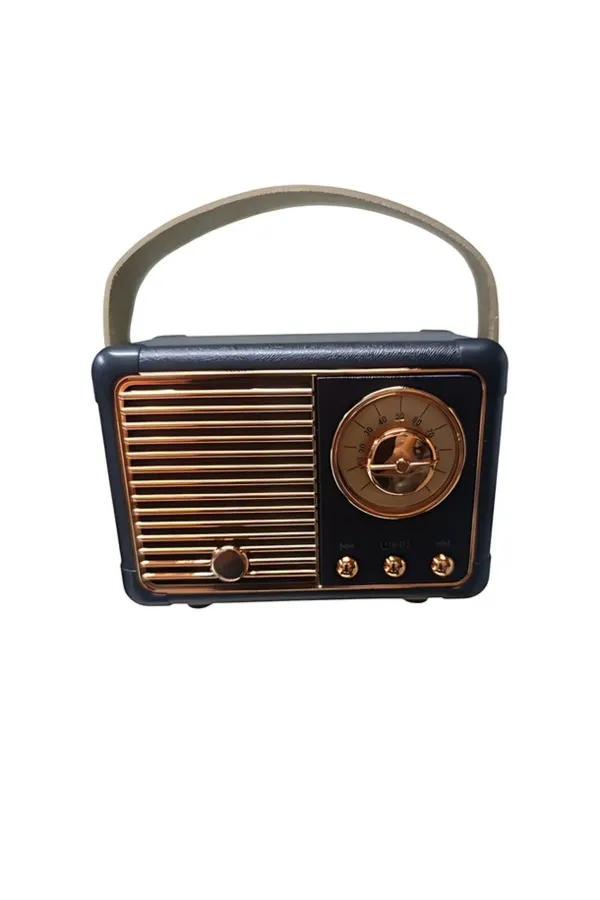 Nostaljik Retro Radyo Bluetooth Bağlantılı Hoparlör — Siyah