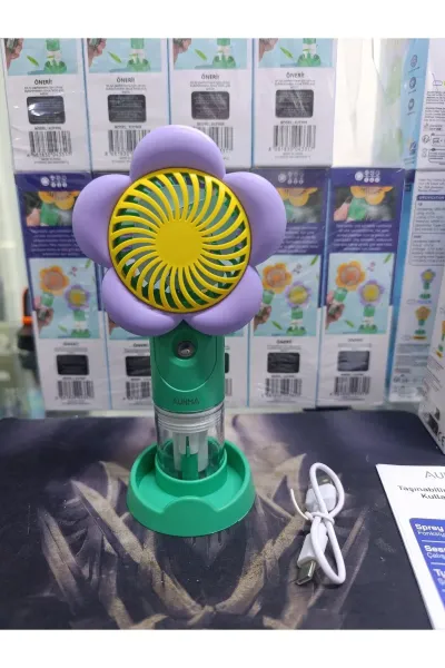 Mini Fan.El fanı.Buharlı Fan.Taşınabilir Fan — Mor