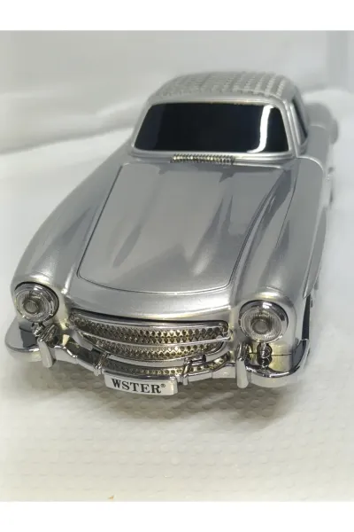 WS-300SL Klasik Model 10W Bluetooth Hoparlör Fm Radyo USB Tf Aux Destekli Speaker — Gümüş