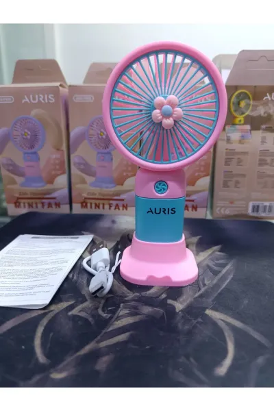 Taşınabilir Fan Soğutucu Mini Vantilatör Klima Güçlü Serinletici Şarjlı Masa Üstü Sessiz Standlı — Çok Renkli