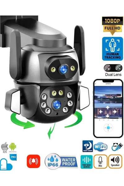Dual Lens 360° Hareketli Wifi Waterproof Ip Güvenlik Kamerası (carecampro) Uygulama