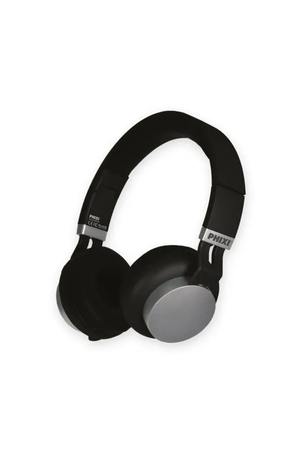 Kablosuz Katlanabilir Kafaüstü Kulaklık Bluetooth 5.0V Mikrofonlu HD Ses — Siyah