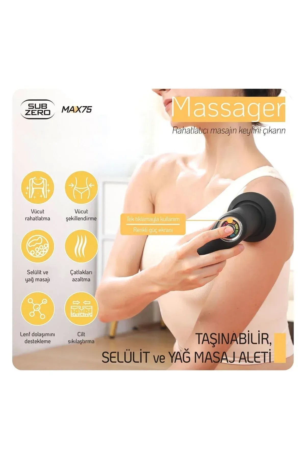MASAJ ALETİ TAŞINABİLİR SELÜLİT VE YAĞ MASAJ ALETİ