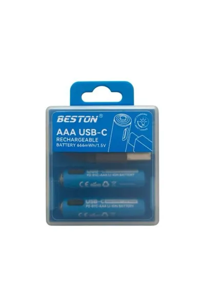 AAA İnce Kalem Pil Şarj Edilebilir USB-C 666mWh/1.5V