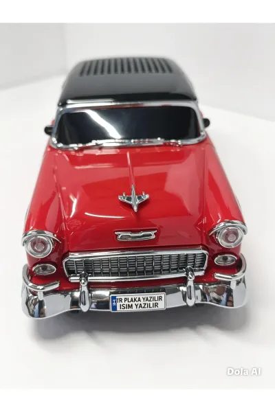 WS-1955 Ledli Araba Usb-Tf-Fm Radyo Bluetooth Hoparlör — Kırmızı