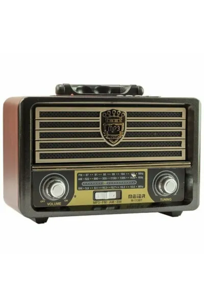 Meier M-113 Bt Usb/sd/mp3 Bluetooth Şarjlı Nostaljik Radyo