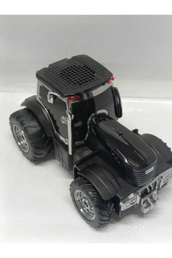 TRAKTÖR ŞEKLİNDE BLUETOOTH HOPARLÖR ŞARJLI KABLOSUZ SPEAKER FM SD KART USB — Siyah