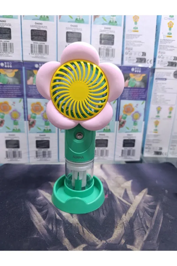 Mini Fan.El fanı.Buharlı Fan.Taşınabilir Fan — Pembe