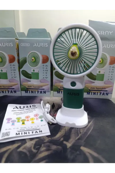 Taşınabilir Fan Soğutucu Mini Vantilatör Klima Güçlü Serinletici Şarjlı Masa Üstü Sessiz Standlı — Yeşil