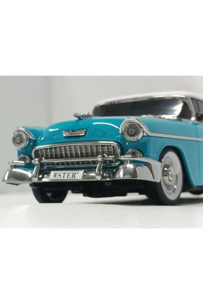 WS-1955 Ledli Araba Usb-Tf-Fm Radyo Bluetooth Hoparlör — Mavi