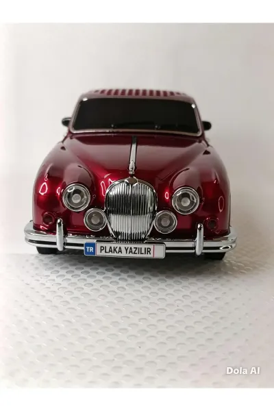 Nostaljik Radyo Oyuncak Araba Müzik Çalar Bluetooth Hoparlör Usb Tf Aux Sd Kart Ses Bombası — Kırmızı