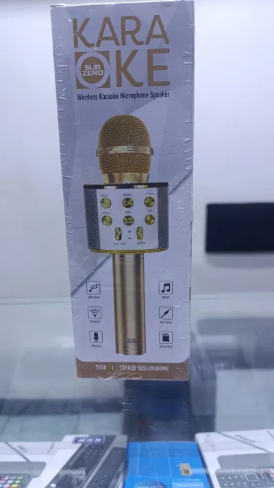 Karaoke Mikrofon Dahili Hoparlörlü Usb Flash Tf Kart Destekli Ses Değiştirme Efektli Çocuk Mikrofonu