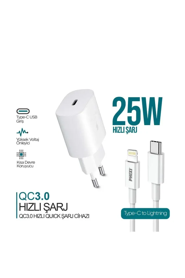 ULTİMATE UPD4125L 25W PD GİRİŞLİ LIGHTNING HIZLI ŞARJ CİHAZI