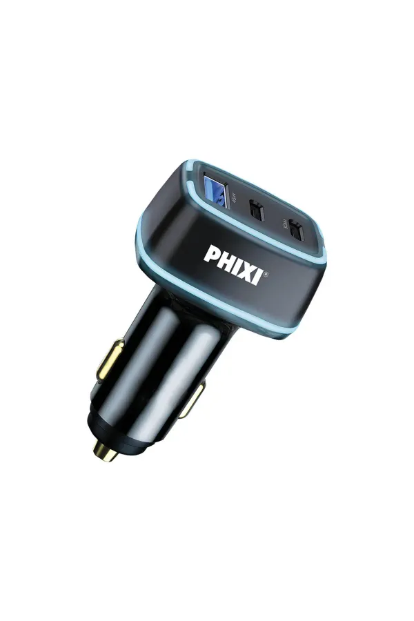PHİXİ UPD4275 ÜÇ ÇIKIŞLI PD DESTEKLİ 75W ARAÇ ŞARJ ADAPTÖRÜ