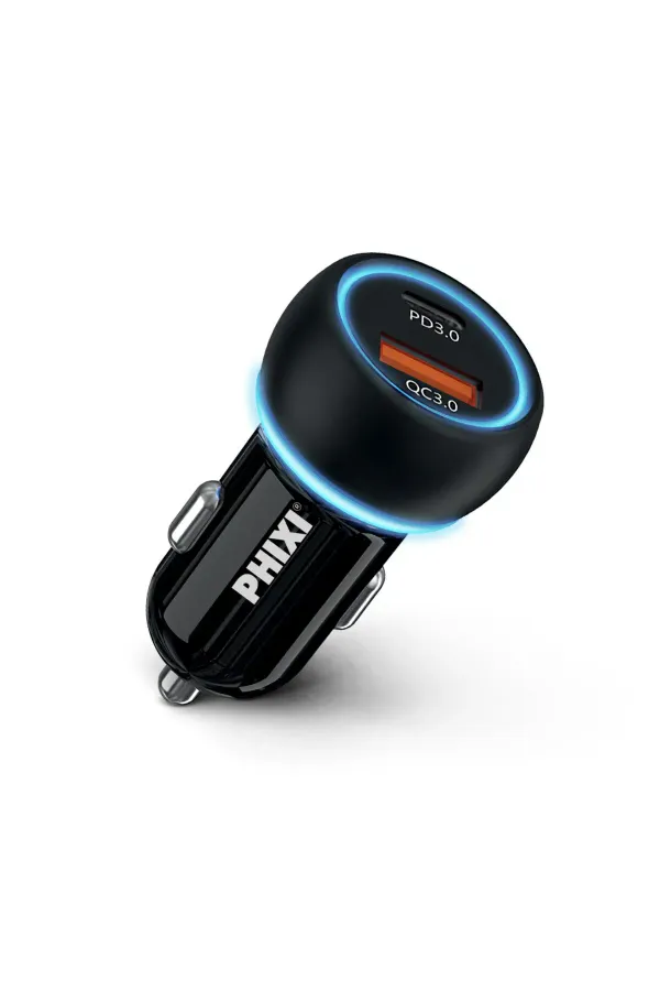 PHİXİ UPD4260 ÇİFT ÇIKIŞLI PD DESTEKLİ 60W ARAÇ ŞARJ ADAPTÖRÜ